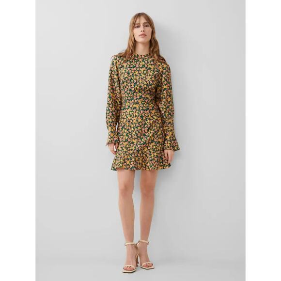 French Connection Aleezia Flavia Floral Print A-Line Mini Dress - Picture 1 of 8